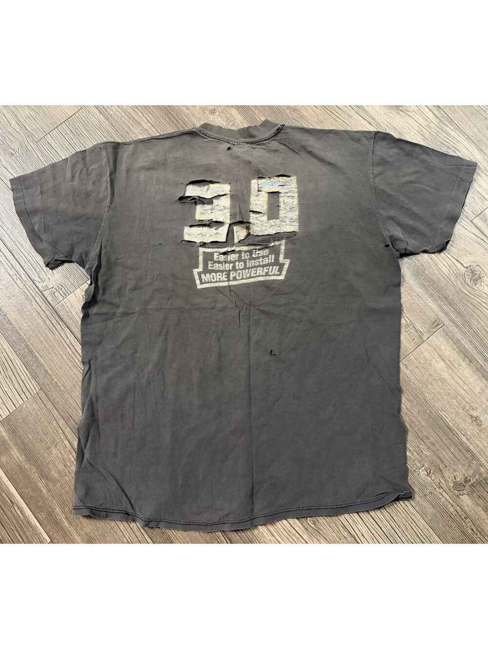 Rare Vintage 1992 Apple Computer A/UX 3.0 Promo T-Shirt - Thrashed Sz L